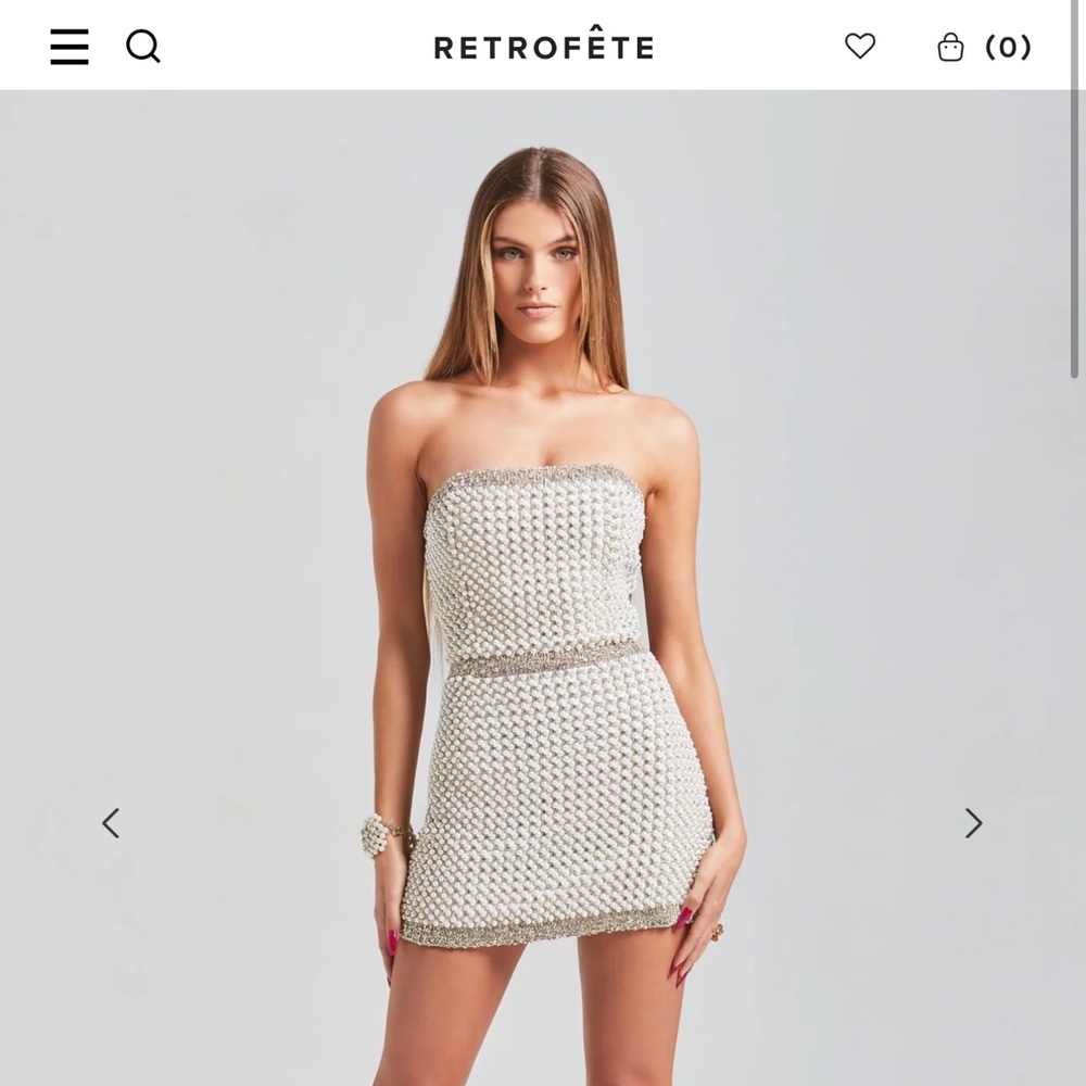 Retrofete Heather Pearl Dress - Size L